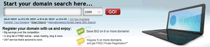 Start Your Domain Name Search Here